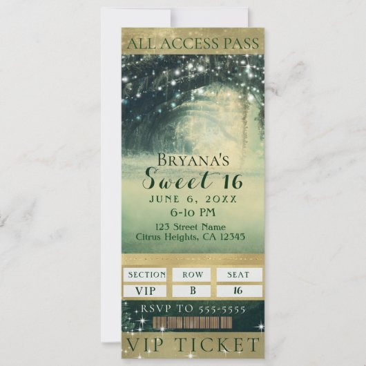 Geclustreerd Forest Green Blue-lampjes, gezoet 16  Kaart (Voorkant)