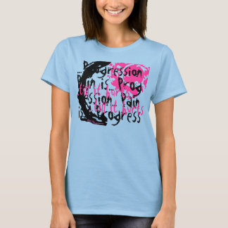 Geclutterde geest (roze) t-shirt