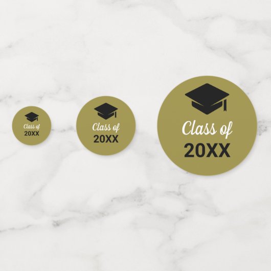 Gecodeerd Afstudeerder in de categorie van elk jaa Confetti (Achterkanten)