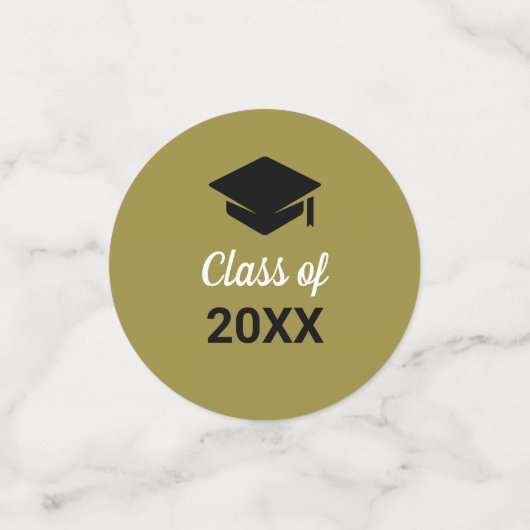 Gecodeerd Afstudeerder in de categorie van elk jaa Confetti (Kleine voorkant)