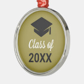 Gecodeerd Afstudeerder in de categorie van elk jaa Metalen Ornament (Links)