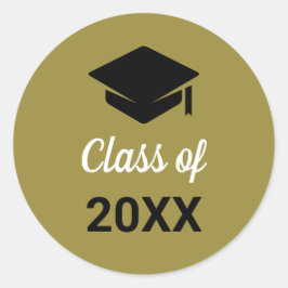 Gecodeerd Afstudeerder in de categorie van elk jaa Ronde Sticker