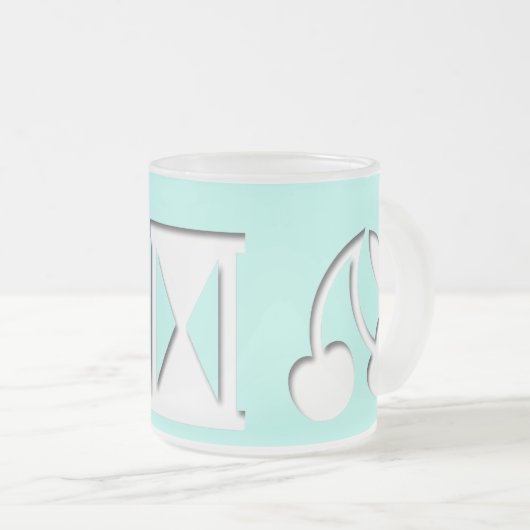 gecodeerd bericht? Mok van voorgekookte glas (Voorkant rechts)