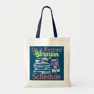 Gecodeerd Librarian Retirement Gift Book Tote Bag
