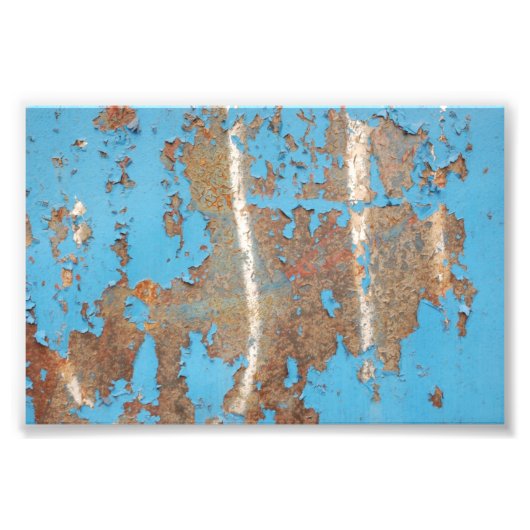 Gecodeerd-metal1617 BLUE RUST-TEXTUURMETALEN SHINY Foto Afdruk (Voorkant)