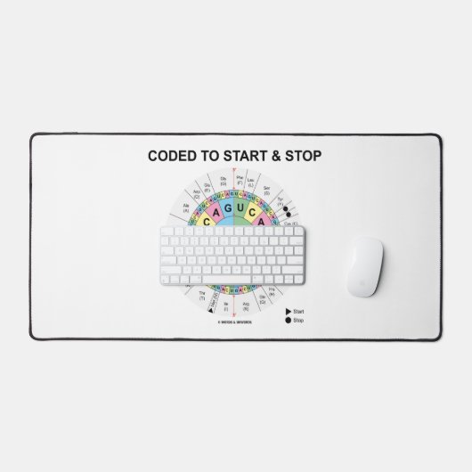 Gecodeerd om Codon Wheel Biology Humor te starten  Bureaumat (Keyboard & Muis)