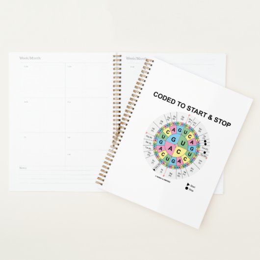 Gecodeerd om Codon Wheel Biology Humor te starten  Planner (Display)