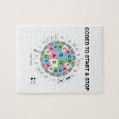 Gecodeerd om te beginnen en te stoppen (Codon wiel Legpuzzel (Horizontaal)