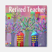 Gecodeerd ontwerp van docent VILLAGE SCENE Magneet (Voorkant)