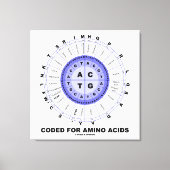 Gecodeerd voor aminozuren (genetische code-DNA) Canvas Afdruk (Voorkant)