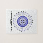 Gecodeerd voor aminozuren (genetische code-DNA) Legpuzzel (Horizontaal)