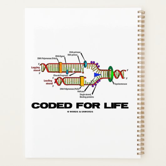 Gecodeerd voor DNA-replicatie van het leven Planner (Achterkant)