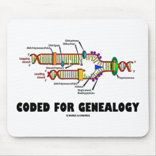 Gecodeerd voor genealogie (DNA-replicatie) Muismat
