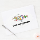 Gecodeerd voor genealogie (DNA-replicatie) Ovale Sticker (Envelop)