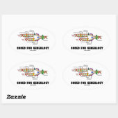 Gecodeerd voor genealogie (DNA-replicatie) Ovale Sticker (Vel)