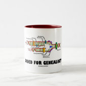 Gecodeerd voor genealogie (DNA-replicatie) Tweekleurige Koffiemok (Center)