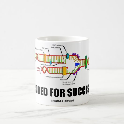 Gecodeerd voor succes (DNA-replicatie) Koffiemok (Center)