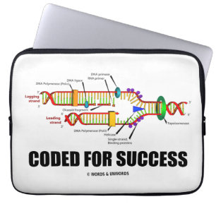 Gecodeerd voor succes (DNA-replicatie) Laptop Sleeve