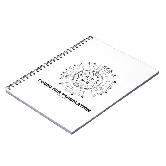 Gecodeerd voor vertaling (RNA Codon Wheel) Notitieboek (Linkerzijde)