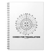Gecodeerd voor vertaling (RNA Codon Wheel) Notitieboek (Voorkant)