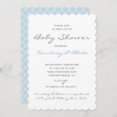  gecodeerde Baby-uitnodiging blauw Kaart (Voorkant / Achterkant)