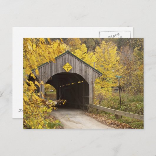 Gecodeerde brug, Vermont, Verenigde Staten 2 Briefkaart (Voorkant / Achterkant)