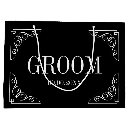 Gecodeerde bruidparty bruiloft cadeau tas voor gro groot cadeauzakje (Achterkant)