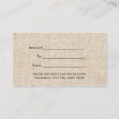 gecodeerde Damask Red Ribbon Cadeaubonnen Kortingskaartje (Achterkant)