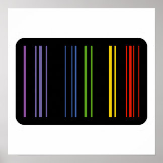 Gecodeerde Kleuren – Barcode Kunst Poster