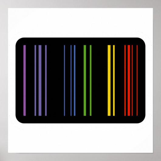 Gecodeerde Kleuren – Barcode Kunst Poster (Voorkant)