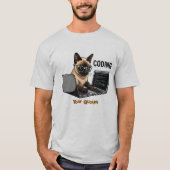 Gecodeerde Siamese kat cartoon T-shirt (Voorkant)