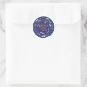 Gecodeerde tunnel - BLAUW Ronde Sticker (Tas)