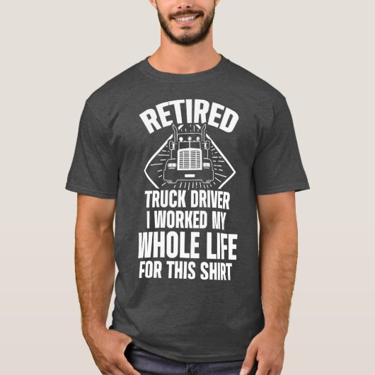 Gecodeerde vrachtwagenchauffeur - Cadeau met volle T-shirt (Voorkant)