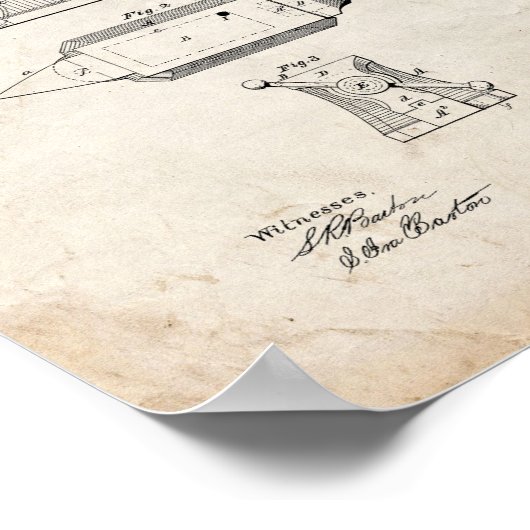 Gecombineerd aambeeld- en gezichtspatroon - Oude l Poster (Hoek)