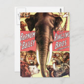 Gecombineerd Barnum en Bailey en Ringling Bros - E Briefkaart (Voorkant / Achterkant)