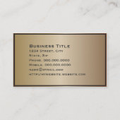 Gecombineerd Eenvoudig Brons-bedrijfsVisitekaartje Visitekaartje (Achterkant)