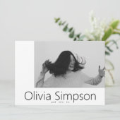 Gecombineerd modern, eenvoudig wit fotozwart Afstu Aankondiging (Staand voorkant)