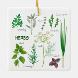 Gecombineerd ontwerp van kruiden, keramisch Orname Keramisch Ornament