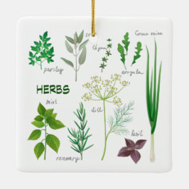 Gecombineerd ontwerp van kruiden, keramisch Orname Ornament