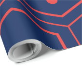 Gecombineerd rood kikou japans patroon cadeaupapier (Rol Hoek)