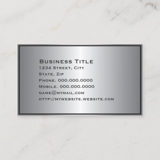 Gecombineerd Silver Shine Corporate Visitekaartje (Achterkant)