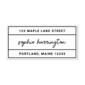 Gecombineerd Stijlvol Script Name Return-adres Zelfinktende Stempel (Design)