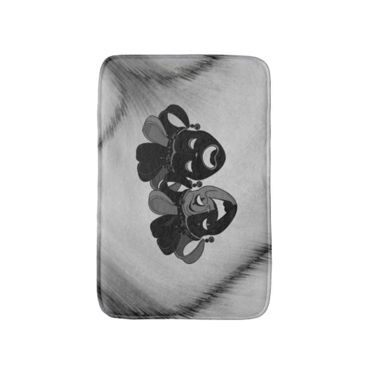 Gecombineerde en tragische theater jester maskers badmat (Voorkant Verticaal)