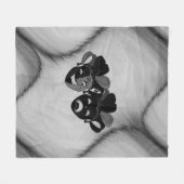 Gecombineerde en tragische theater jester maskers  fleece deken (Voorkant (Horizontaal))