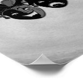 Gecombineerde en tragische theater jester maskers  poster (Hoek)