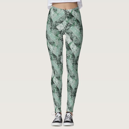 Gecombineerde, etnische, Afrikaanse Leggings (Voorkant)