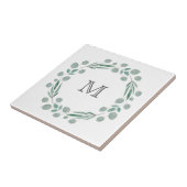 Gecombineerde eucalyptusbladeren tegeltje (Zijkant)