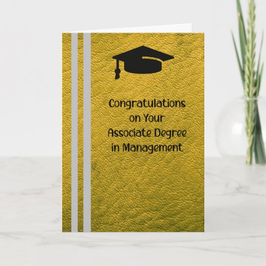 Gecombineerde graad in beheer Faux Gold-Kaart Bedankkaart (Voorkant)