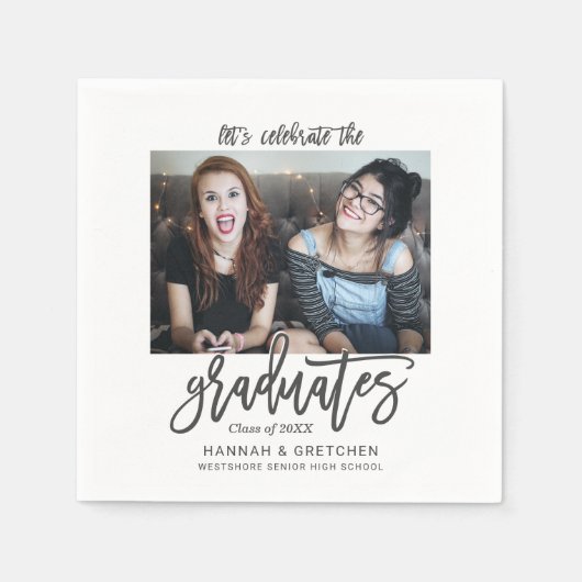 Gecombineerde GraduPartij met Foto Servet (Voorkant)