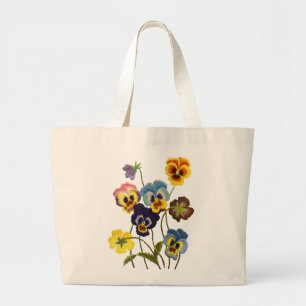 Gecombineerde parade van Pansies Grote Tote Bag